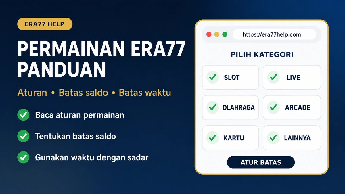 Permainan Era77: 7 cara memilih game dengan aman